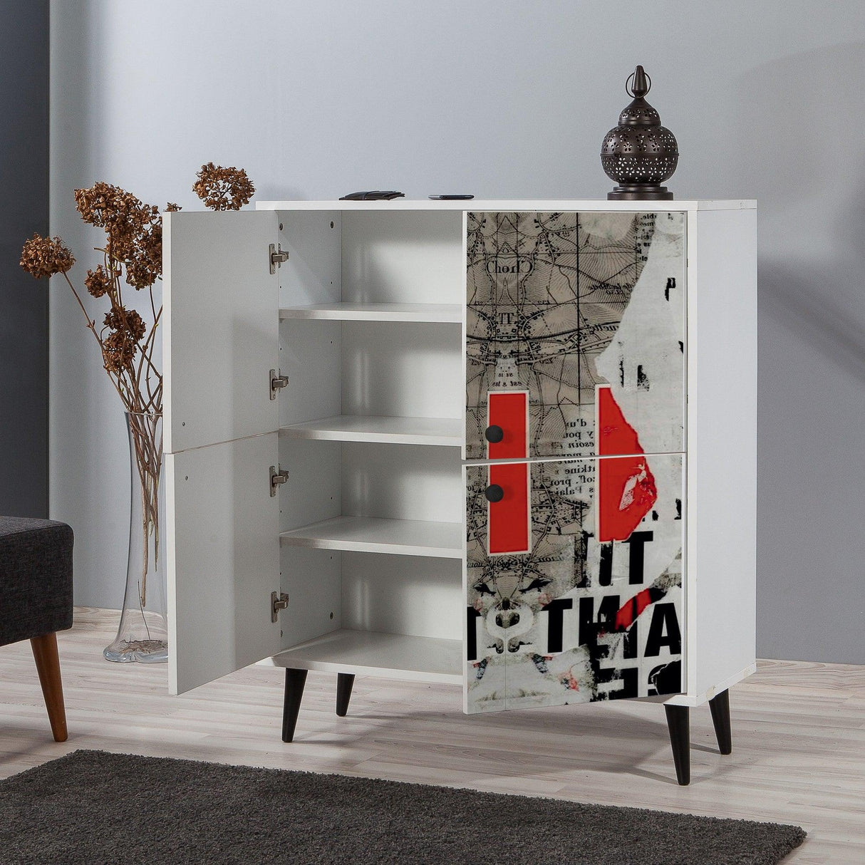 DULAP MULTIFUNCTIONAL Multilüx Multi Purpose Cabinet 1, Alb, 111x36x95 cm