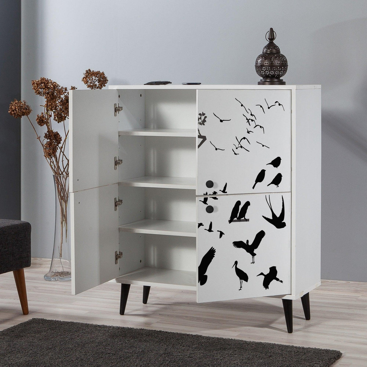 DULAP MULTIFUNCTIONAL Multilüx Multi Purpose Cabinet 3, Alb, 111x36x95 cm