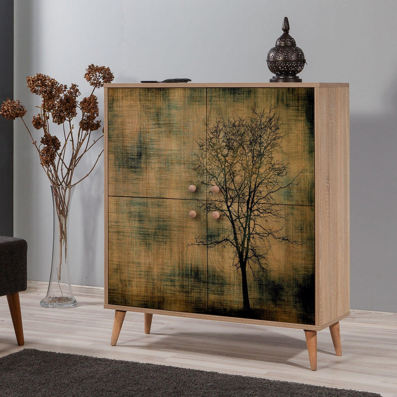 Dulap Multifunctional Multilüx Multi Purpose Cabinet 7, Stejar Sonoma, 111x36x95 cm