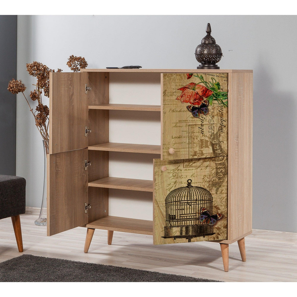 DULAP MULTIFUNCTIONAL Multilüx Multi Purpose Cabinet 8, Stejar Sonoma, 111x36x95 cm