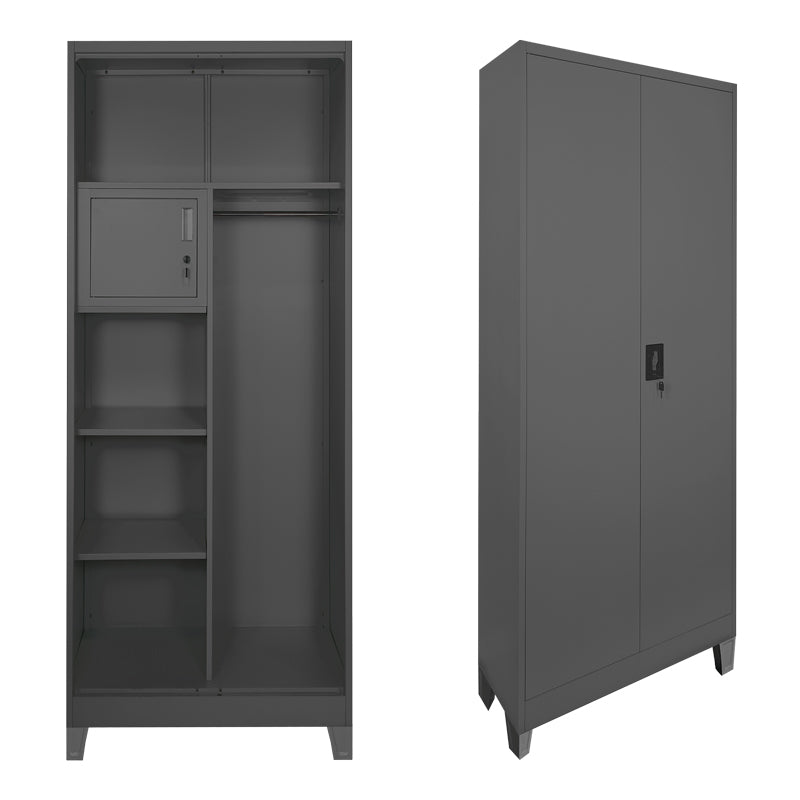 Dulap multifunctional Zogi, Metal, 70x40x190 cm - Antracit