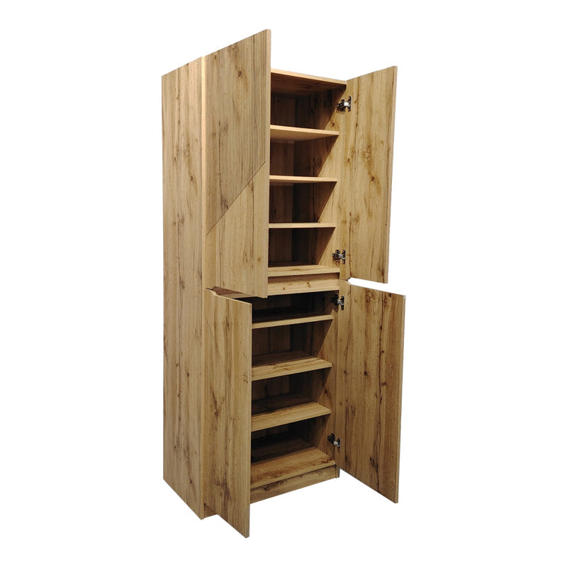 Dulap-pantofar cu functie de depozitare Kebell, Lemn, Stejar, 71x41x180 cm