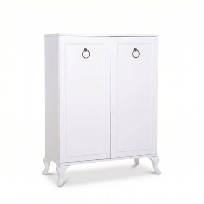 Pantofar Dulap Pantofi Adore Country, 2 usi Lake Alb, 5 rafturi, 80 x 108 x 34 cm