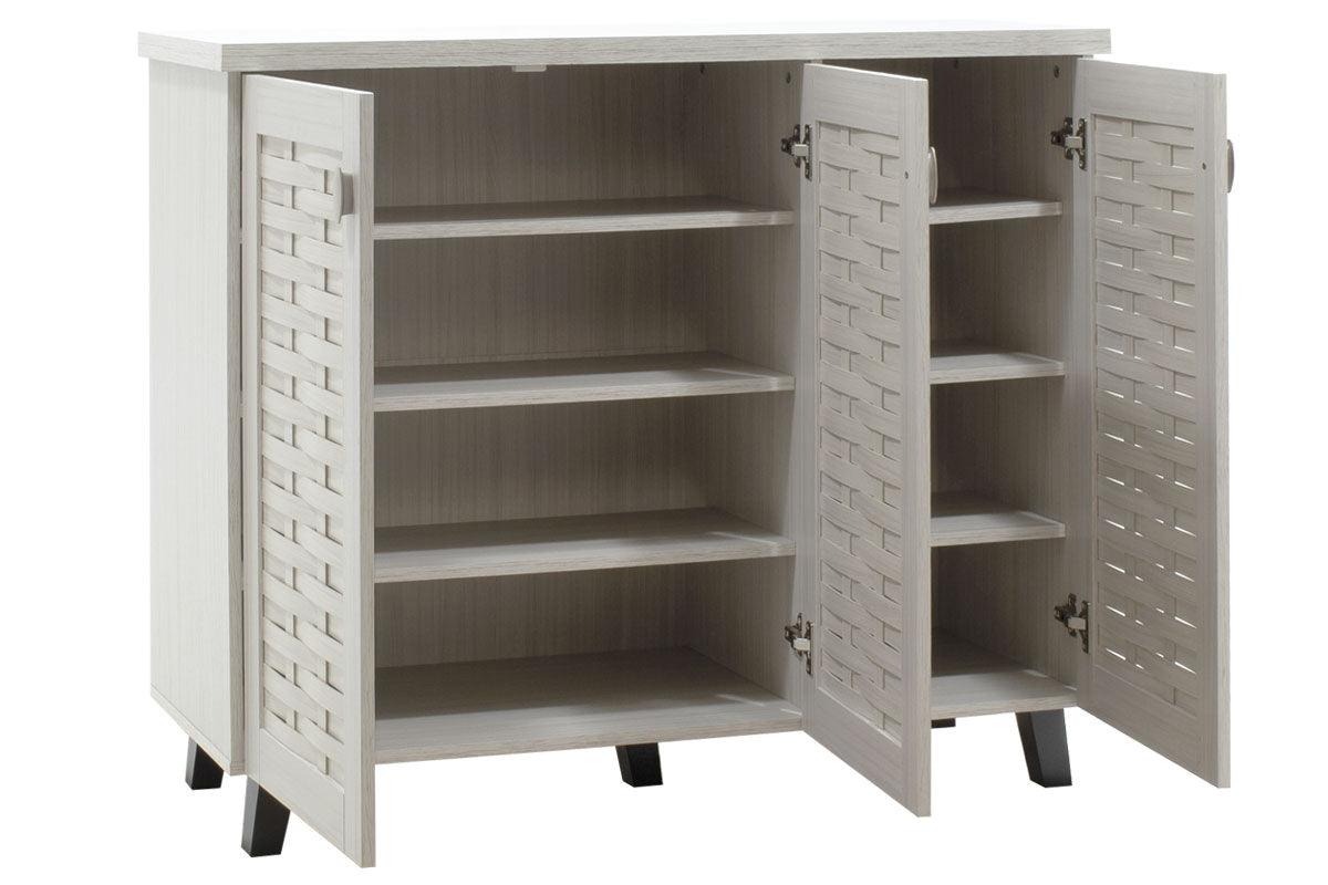 Dulap pantofi Mantam 16 perechi, 115x40x92 cm - Gri