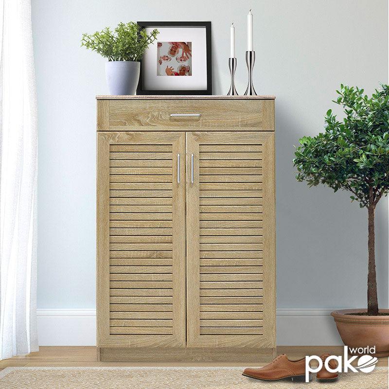 Dulap pantofi MDF Sante, 20 perechi, 80 x 37 x 123 cm - Sonoma