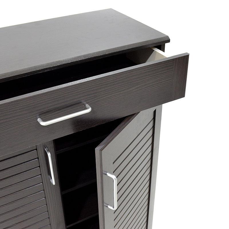 Dulap pantofi MDF Sante, 20 perechi, 80 x 37 x 123 cm - Negru