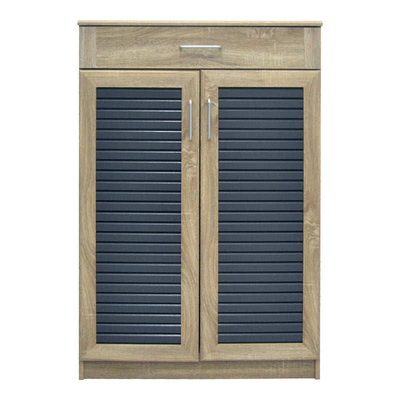Dulap pentru pantofi Sante cu capacitate 20 perechi, Sonoma/Gri închis, 80x37x123 cm