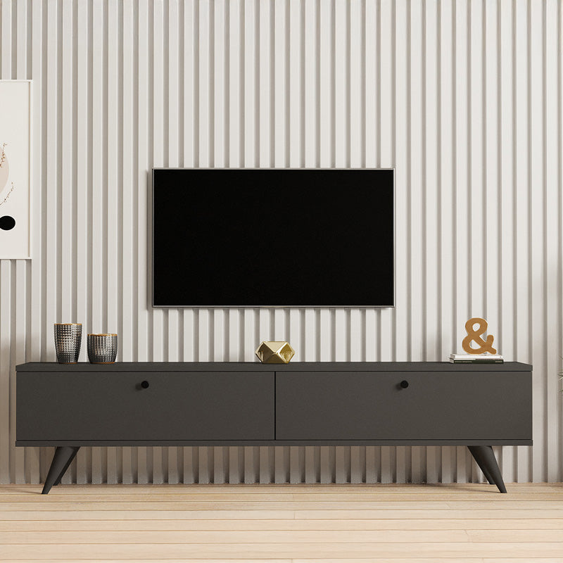 Dulap TV cu extra spatiu de depozitare, Alb, L160x A25x H40cm, 160x25x45 cm, perspectiva suplimentara