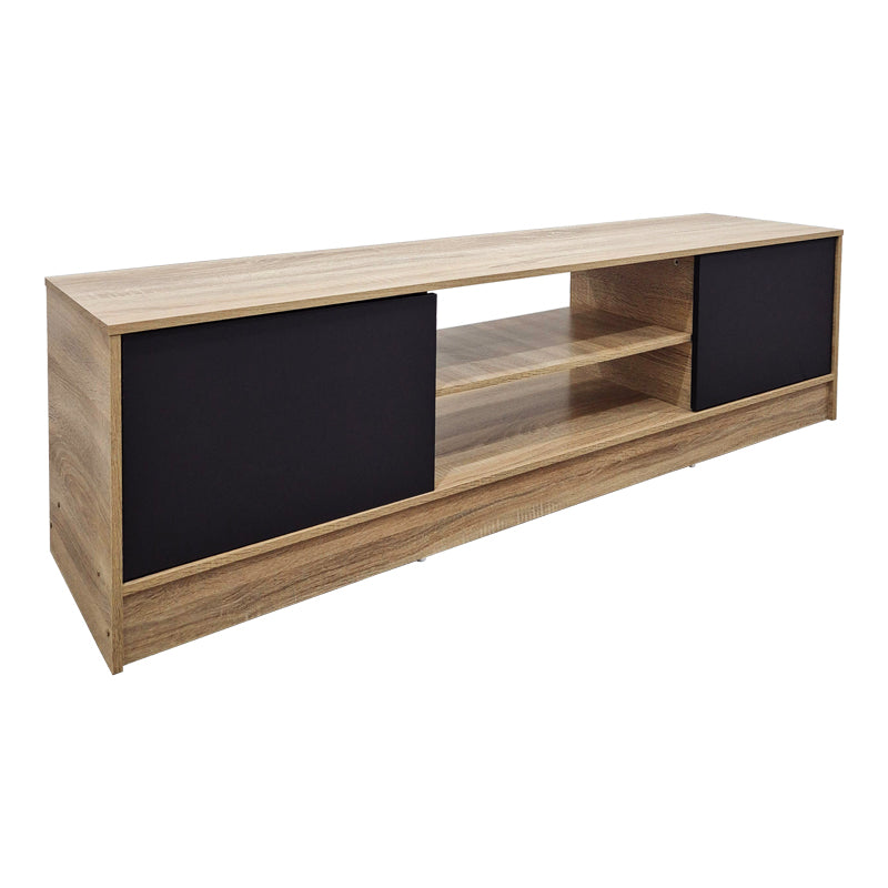Comoda TV Sasa, Pal melaminat, 150x35x42 cm - Sonoma-Antracit
