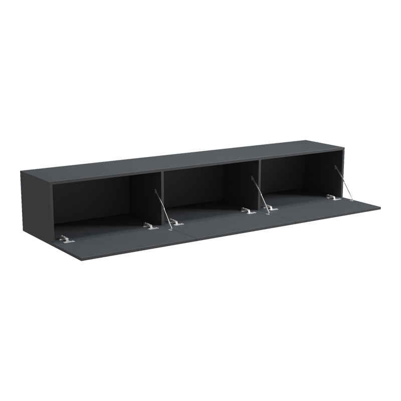 Dulap TV de perete cu LED Rival, stil modern, material, antracit, 180x35x30 cm