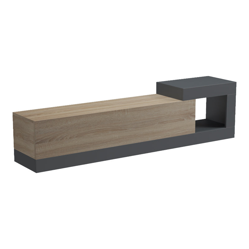 Dulap TV de perete cu montare Flato, Lemn, Sonoma-Antracit, 150x29x38 cm