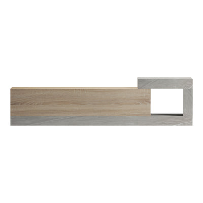 Dulap TV montat pe perete cu aspect de marmură sonoma-gri-bej Flato, 150x29x38 cm, foto produs