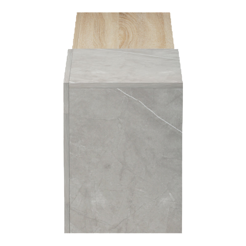 Dulap TV montat pe perete cu aspect de marmură sonoma-gri-bej Flato, 150x29x38 cm