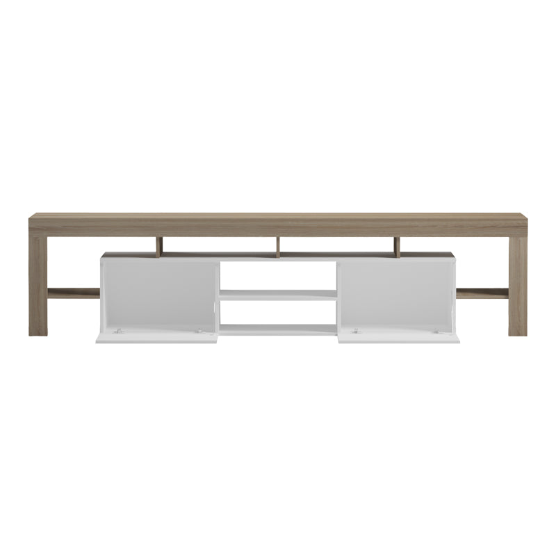 Dulap TV multifunctional Sonoma-White, Modern, Pal, 210x40x50 cm