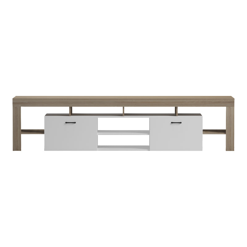Dulap TV multifunctional Sonoma-White, Modern, Pal, 210x40x50 cm