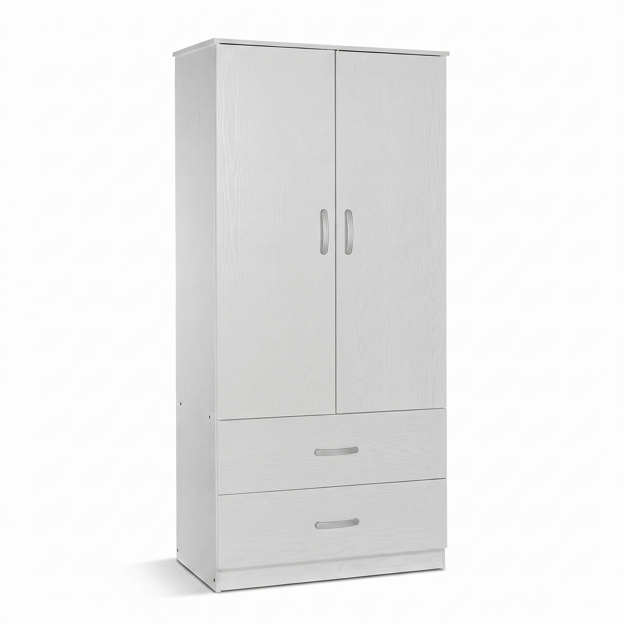 Dulap Zelia cu 2 usi si sertare, 79x42x180 cm - Alb