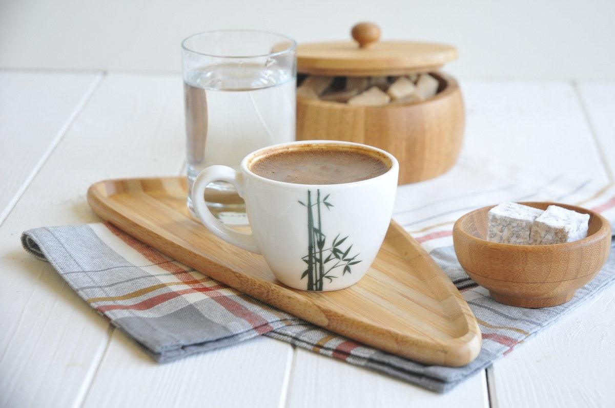 Tablă de prezentare a alimentelor din bambus Viego, Nuc, 11x1x25 cm