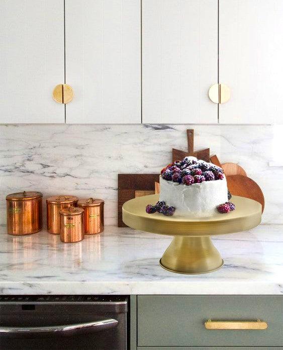 Farfurie pentru biscuiti Cookie, Auriu, 35x17x35 cm