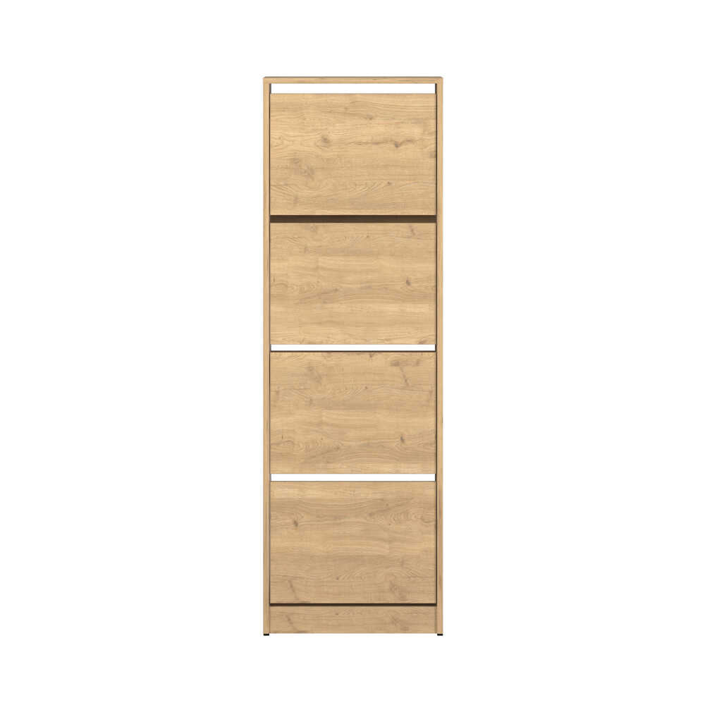 Pantofar Adore Compact XL, 16 Perechi, 4 Compartimente, Alb - Natur, 51x157x26 cm - Natur