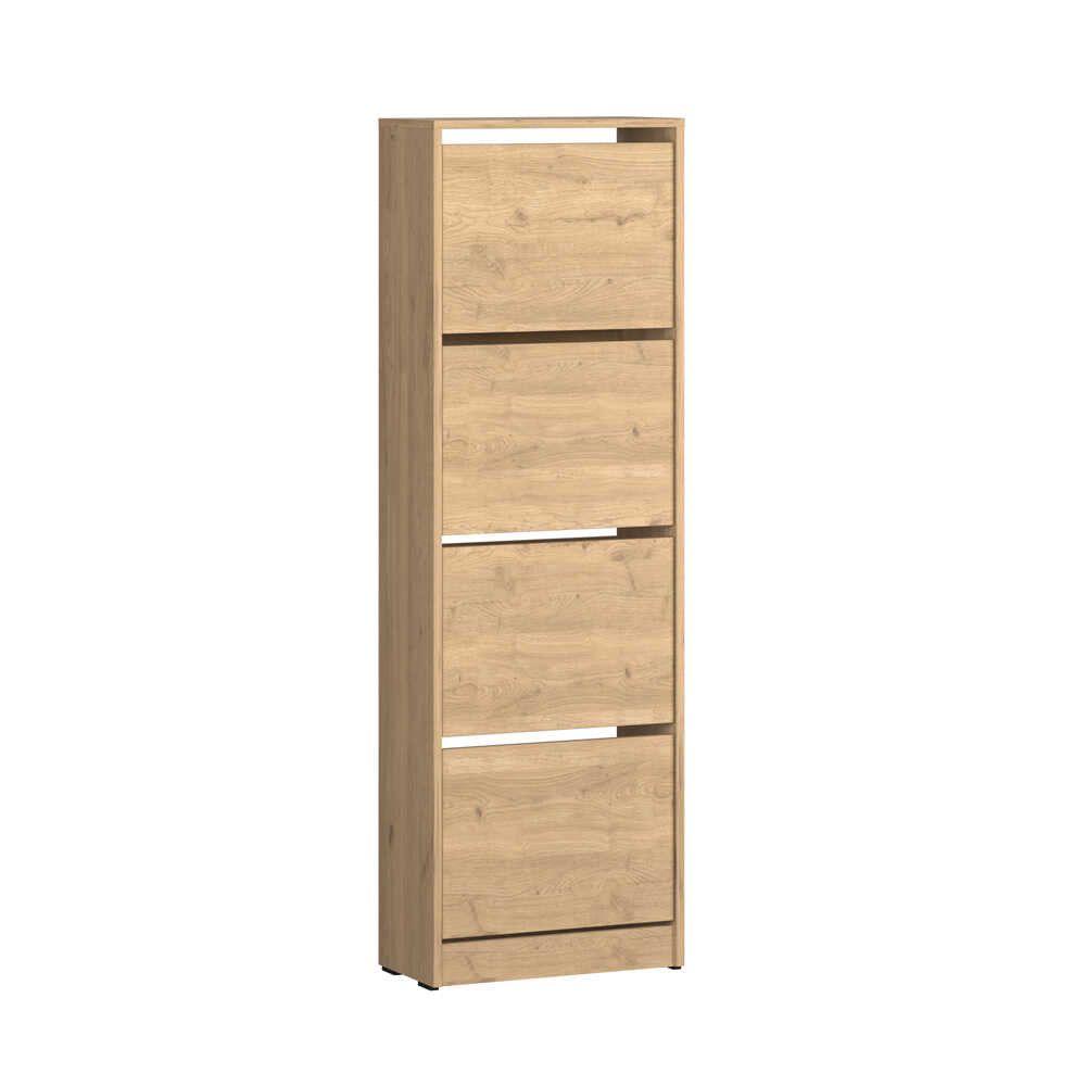 Pantofar Adore Compact XL, 16 Perechi, 4 Compartimente, Alb - Natur, 51x157x26 cm - Natur