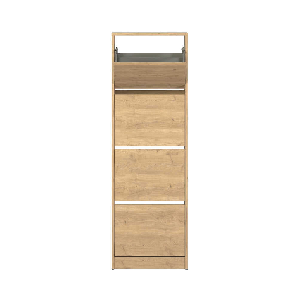 Pantofar Adore Compact XL, 16 Perechi, 4 Compartimente, Alb - Natur, 51x157x26 cm - Natur