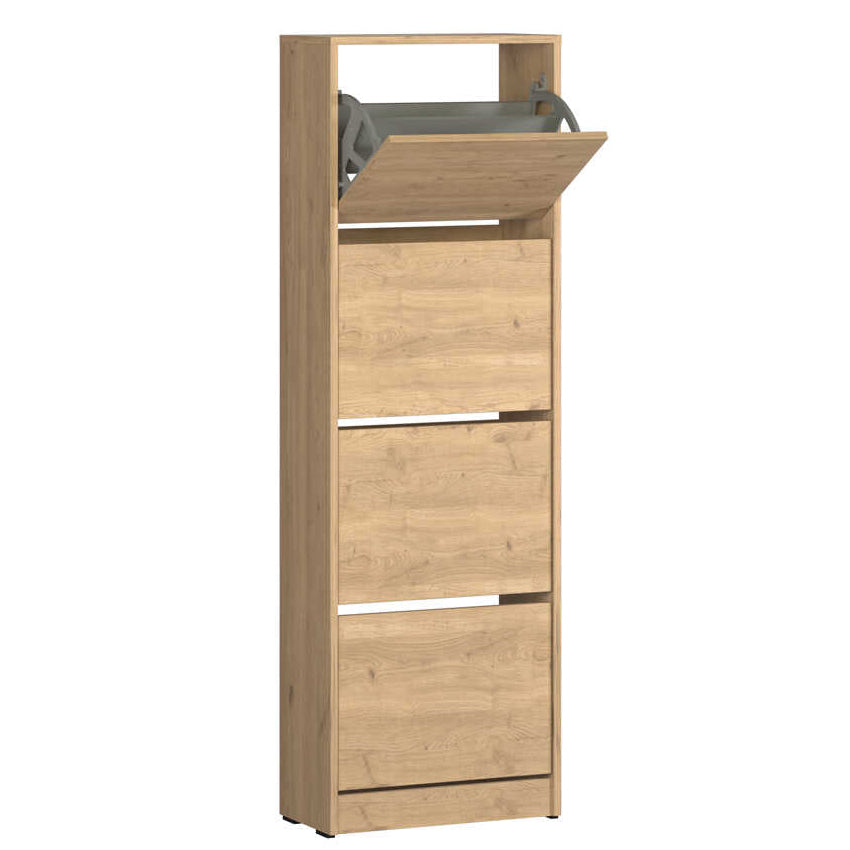 Pantofar Adore Compact XL, 16 Perechi, 4 Compartimente, Alb - Natur, 51x157x26 cm - Natur