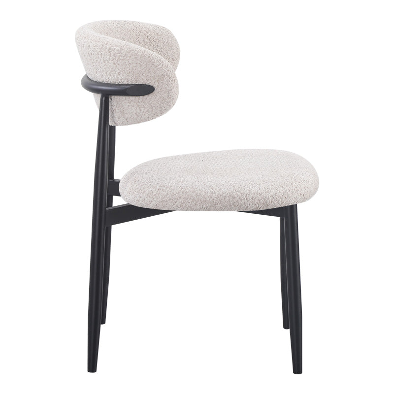 Scaun Folegio, stofa si metal, 50x57x79 cm - Crem