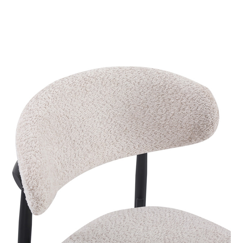 Scaun Folegio, stofa si metal, 50x57x79 cm - Crem