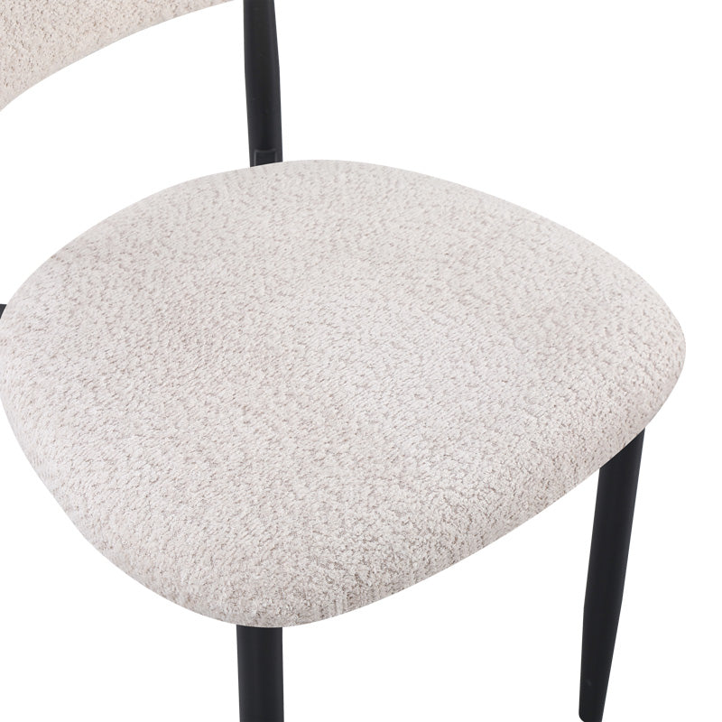 Scaun Folegio, stofa si metal, 50x57x79 cm - Crem