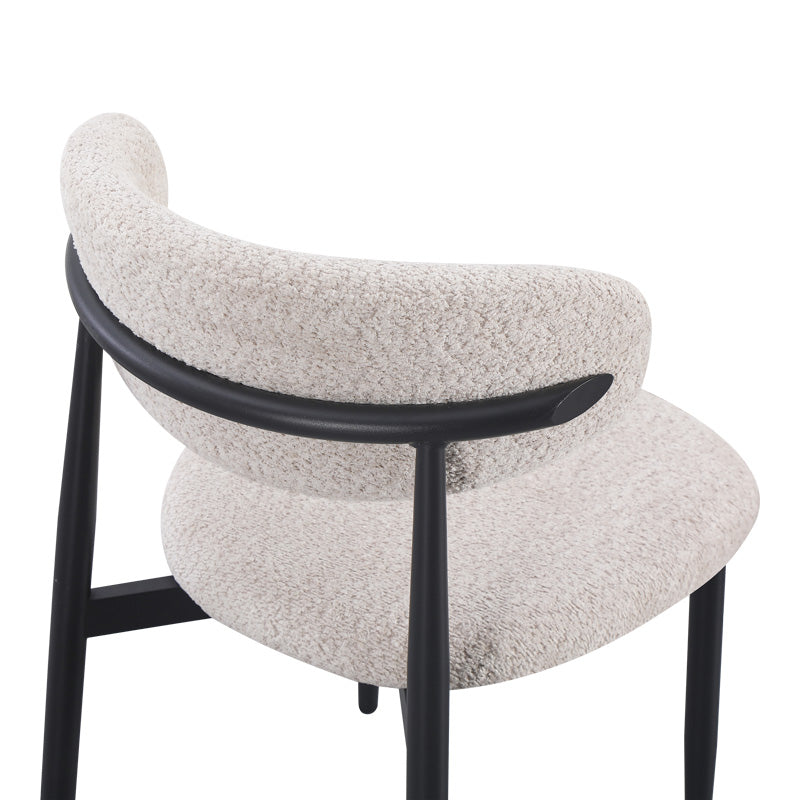 Scaun Folegio, stofa si metal, 50x57x79 cm - Crem