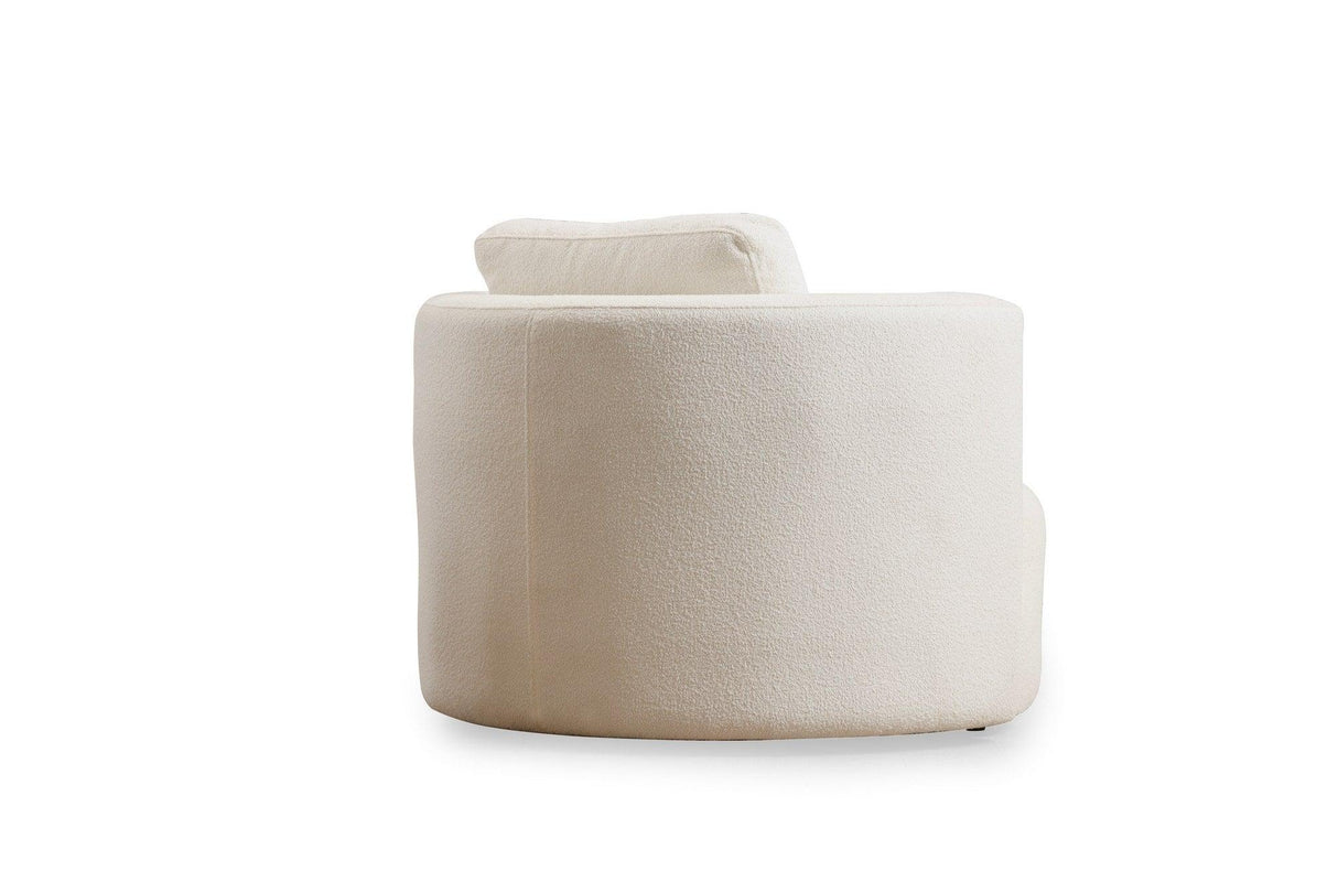 Fotoliu Asos Rotund, Crem, 105 x 71 x 100 cm
