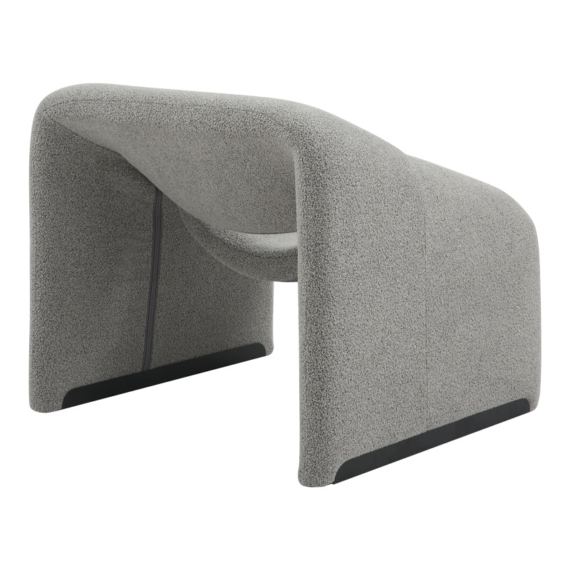 Fotoliu Clous boucle tesatura, Gri, 86x77x74 cm, imagine suplimentara