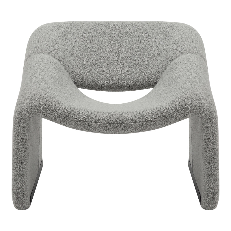 Fotoliu Clous boucle tesatura, Gri, 86x77x74 cm, perspectiva suplimentara