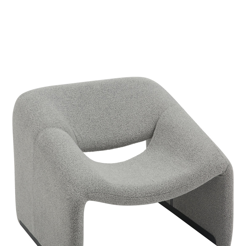 Fotoliu Clous boucle tesatura, Gri, 86x77x74 cm, foto produs 6