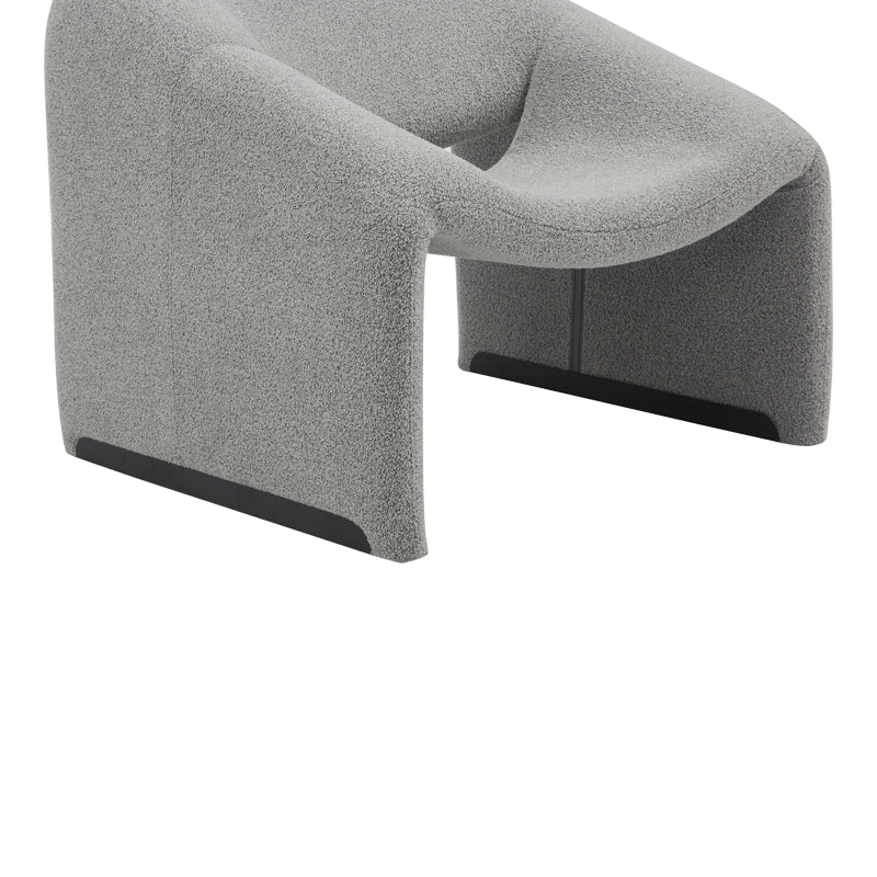 Fotoliu Clous boucle tesatura, Gri, 86x77x74 cm, foto produs 7