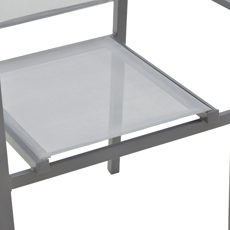 Fotoliu exterior Confidence, metal si textilene, 54x54x86 cm - Antracit