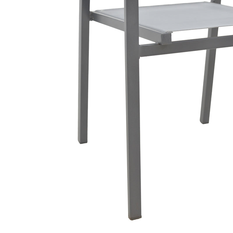 Fotoliu exterior Confidence, metal si textilene, 54x54x86 cm - Antracit