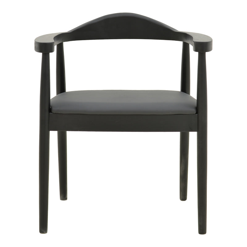 Fotoliu cu perna Joube, Lemn de Cauchuc, Negru, 59x48x73 cm