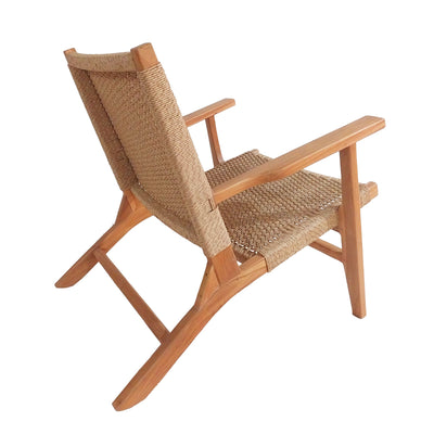 Fotoliu de gradina Crosy, Natural, 71x81x75 cm, imagine suplimentara