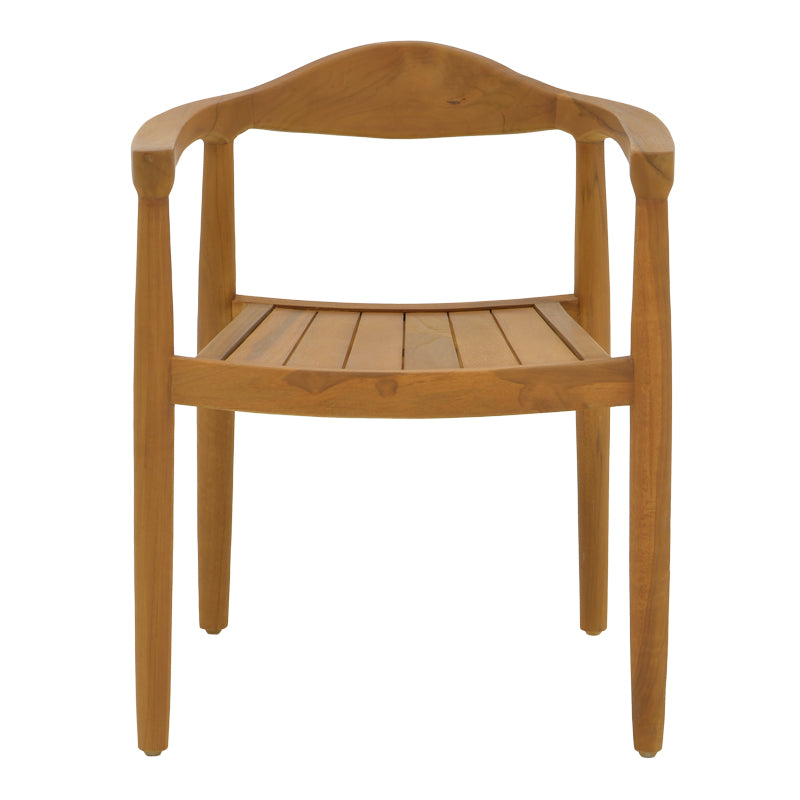 Fotoliu exterior Ganny, lemn de tec si franghie PE, 59x56x71 cm - Natur