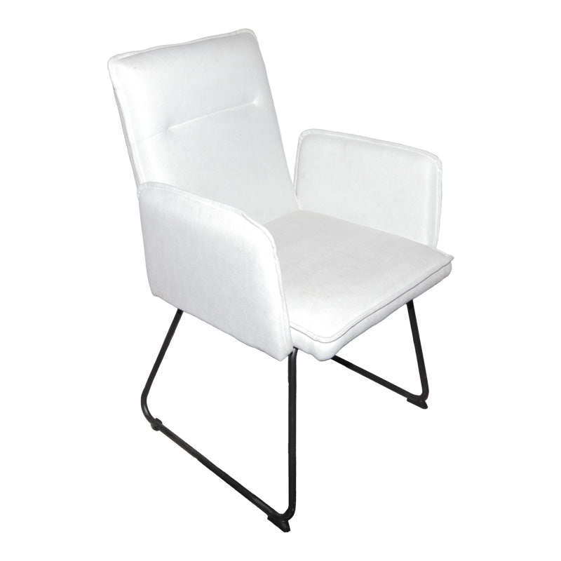 scaun Fotoliu Essential din tesatura bej de metal negru 55x59x89 cm