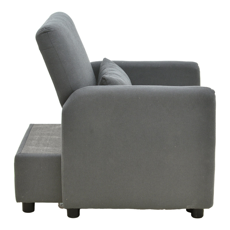 fotoliu-bed Flexa stofă, negru, 85x92x84 cm - Gri