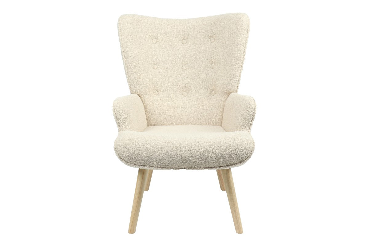 Fotoliu Fluffy, 75x69x96 cm - Crem