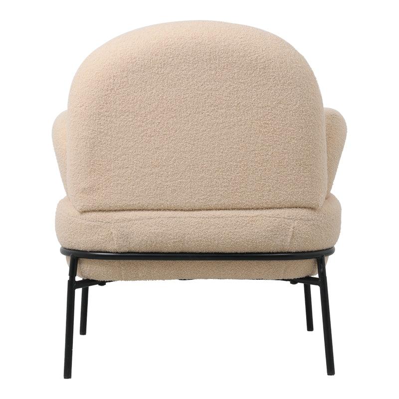 Fotoliu Jaycob boucle, 74x71x83 cm - Crem