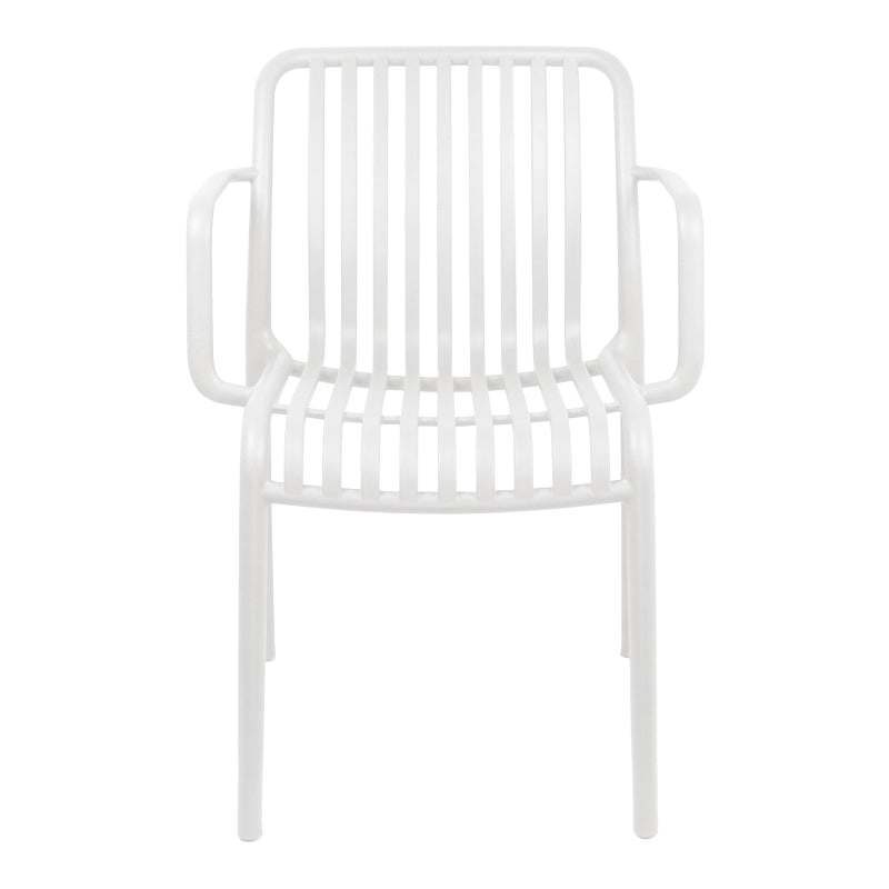 Fotoliu modern Zoi, Polipropilenă, Alb, 55x57x79 cm