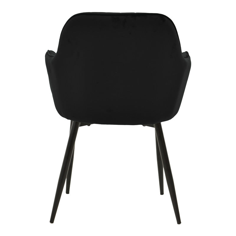 Fotoliu Noor, Catifea, Neagra, 58x58x86 cm - Negru