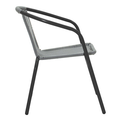 Fotoliu Obbi din metal negru-Gri, deschis, 54x56x73 cm, detaliu produs