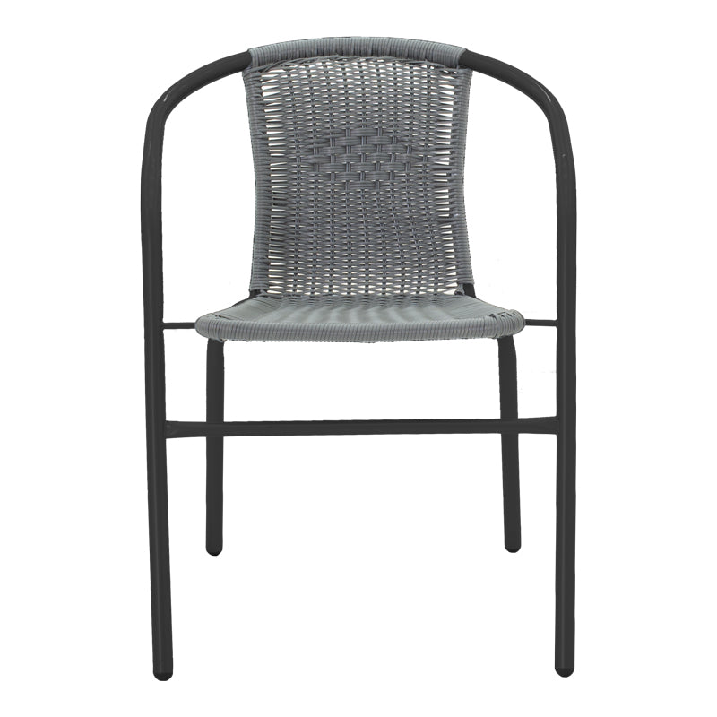 Fotoliu Obbi din metal negru-Gri, deschis, 54x56x73 cm