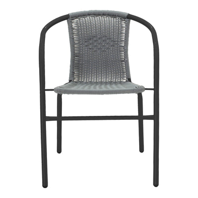 Fotoliu Obbi din metal negru-Gri, deschis, 54x56x73 cm, perspectiva suplimentara