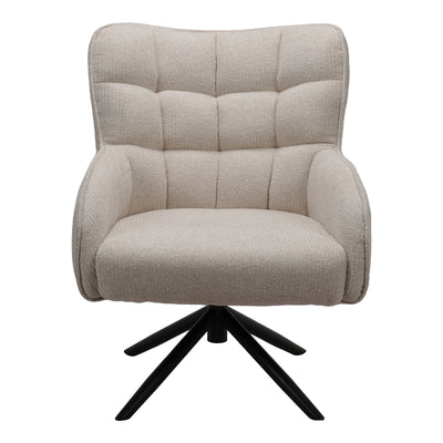Fotoliu rotativ cu funcție Fremilia, Stil Modern, Material Țesătură, Gri-Bej, 75x80x94 cm, perspectiva suplimentara